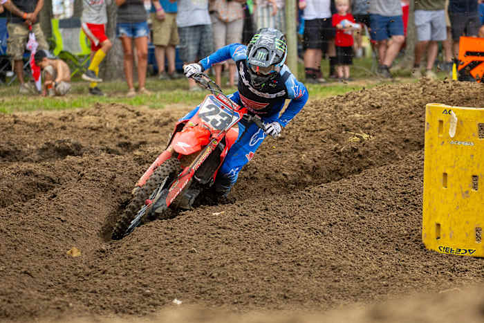 Chase Sexton didn't make it easy for Jett Lawrence. Photo: Align Media.